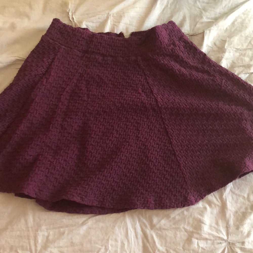 Plum mini skater skirt